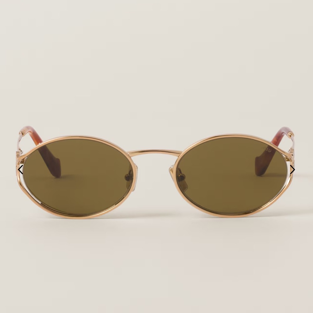 Miu Miu metal frame oval sunglasses